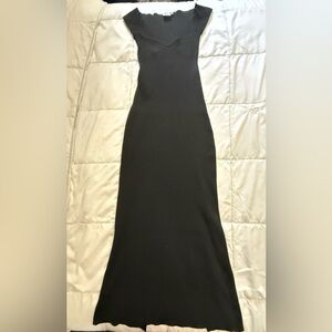 Princess Polly Ribbed black Dress